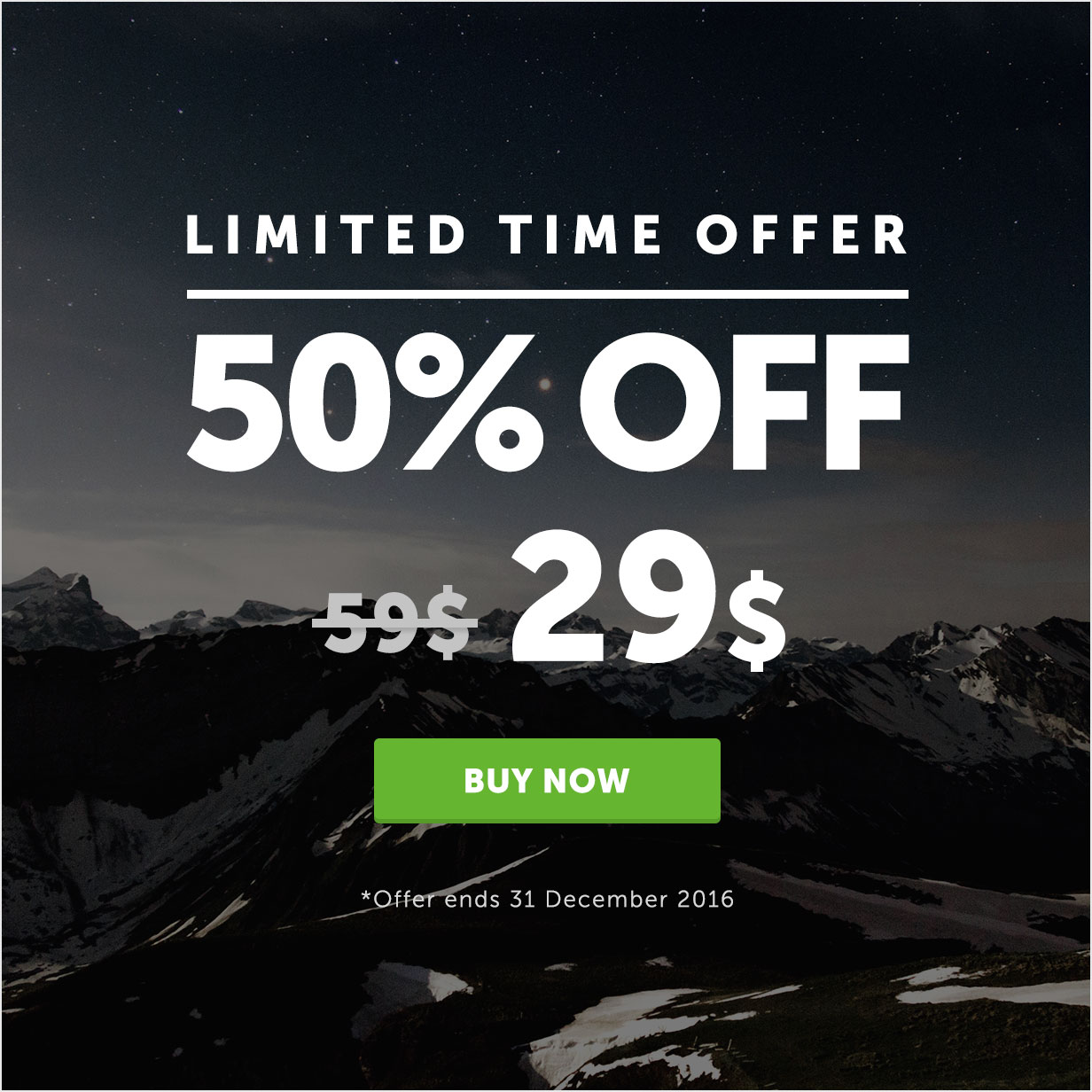 50% OFF - Limited time