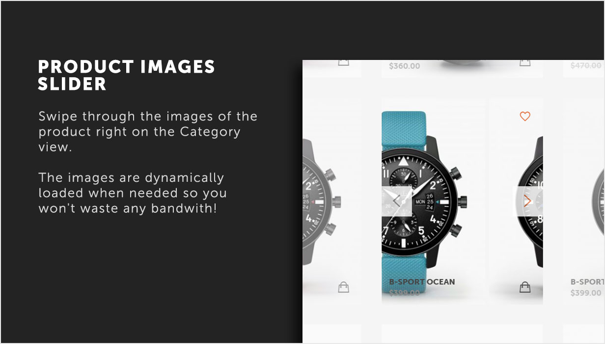 Product Images Slider in category view